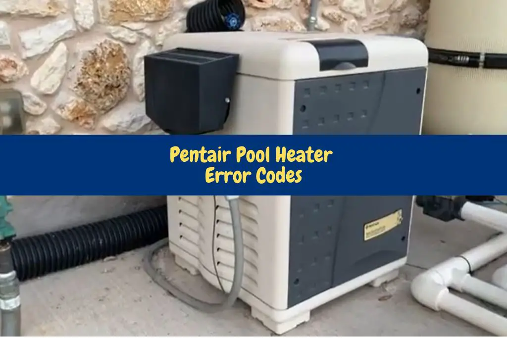 pentair heater error codes