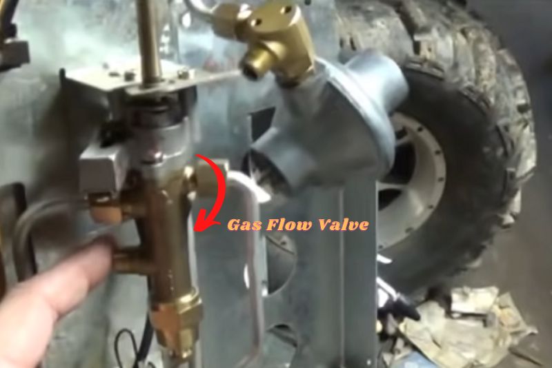 clogged gas flow restrictor valve