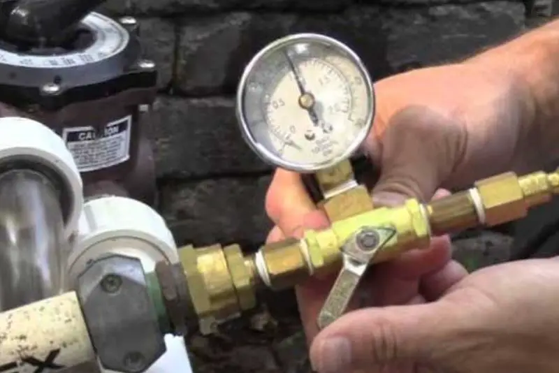  check the water pressure by testing the water gauge