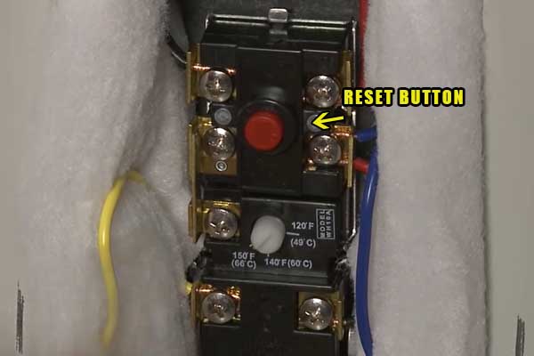richmond electric water heater reset button