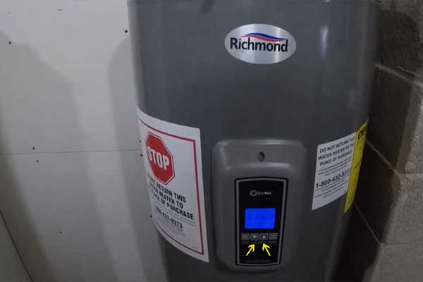 richmond electric water heater keypad locked