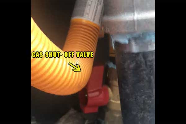 not fully opening gas shut-off valve