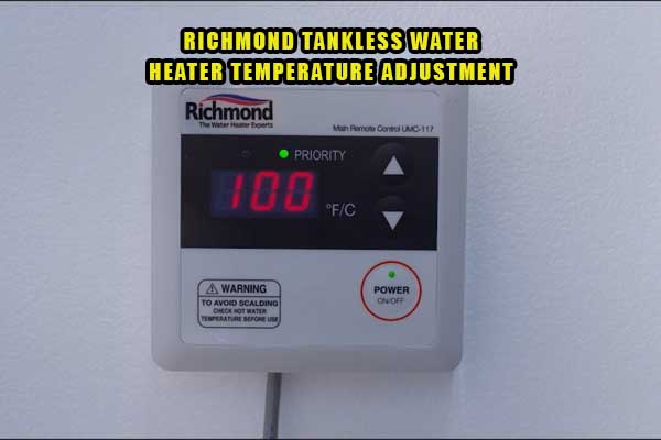 how to adjust the temperature on Richmond water heater