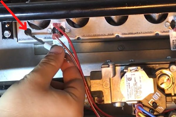 pull out the rheem water heater sensor