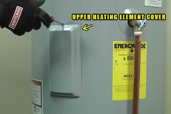 remove the upper heating element cover