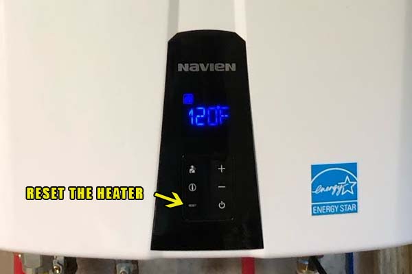 reset the navien tankless water heater heater