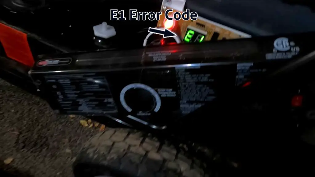 E1 error code in dyna glo kerosene heater