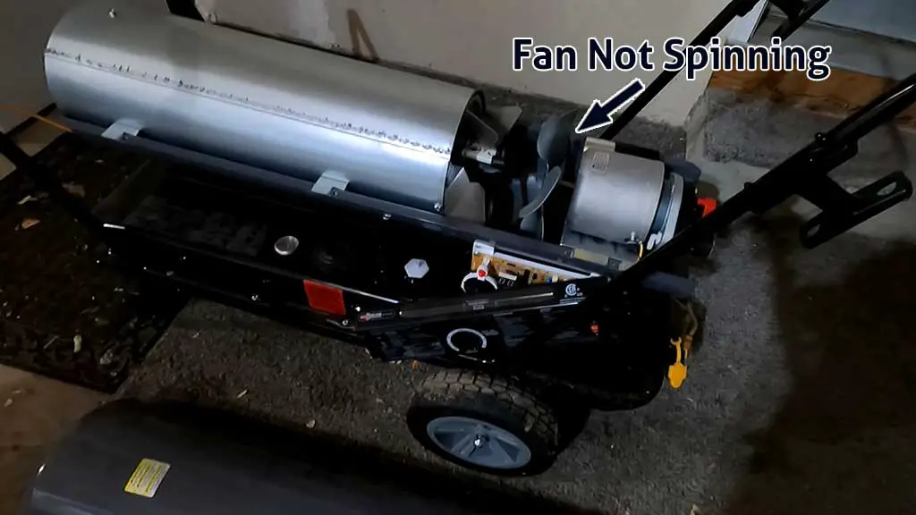 fan not spinning in dyna glo kerosene heater