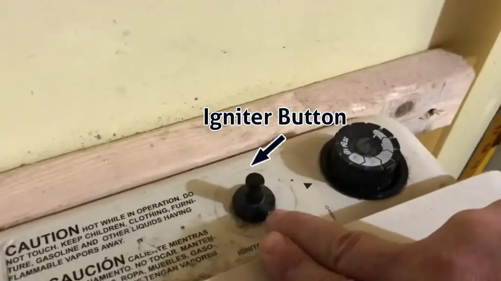 igniter button of glo warm heater