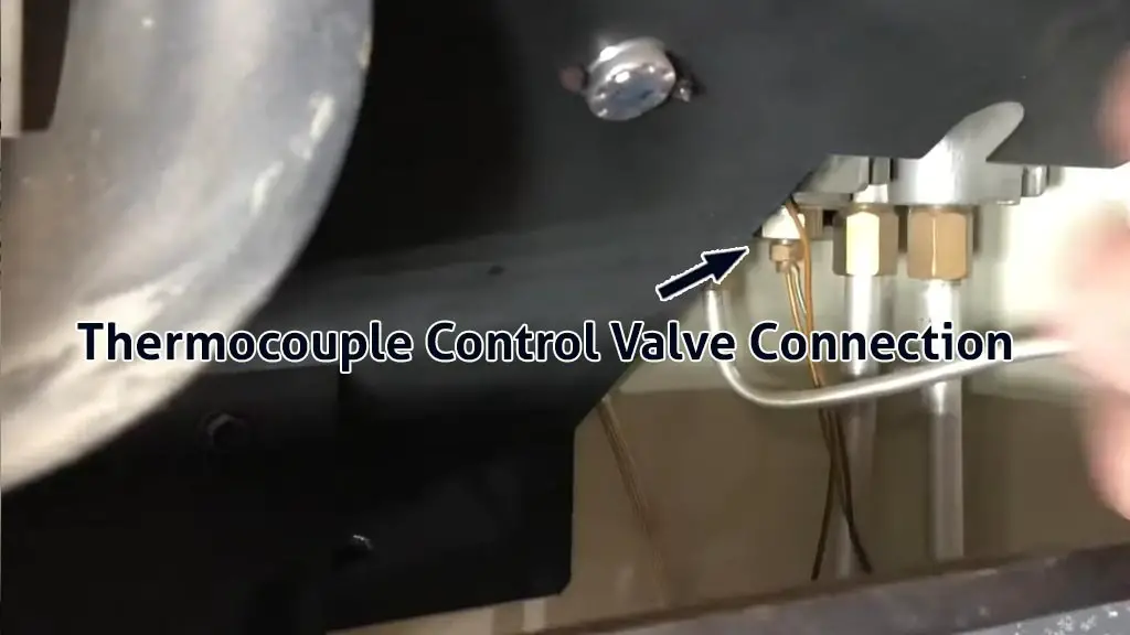 thermocouple control valve connection of glo warm heater