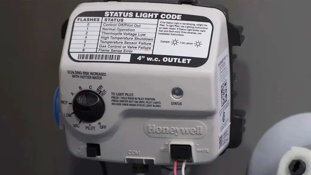 honeywell water heater thermostat settings