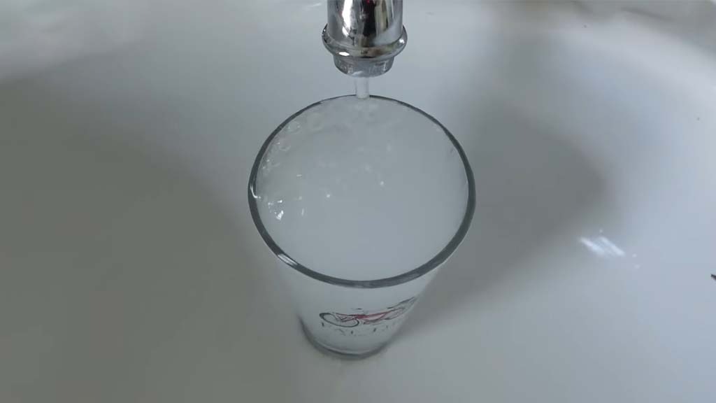 water loses heat before it reaches the faucet